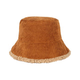 Maxbell Elegant Plush Bucket Hat Autumn Winter Hat for Backpacking Travel Parties Brown