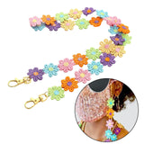 Maxbell Kids Adult Flower Mask Lanyard Colorful Cute Bloom Eyeglass Necklace Fashion