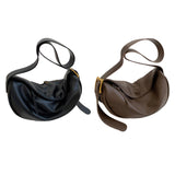 Maxbell Girls Dumpling Bun Shopping Bag Underarm Bags Purse Beach PU Shoulder Bag Black