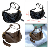 Maxbell Girls Dumpling Bun Shopping Bag Underarm Bags Purse Beach PU Shoulder Bag Black