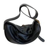 Maxbell Girls Dumpling Bun Shopping Bag Underarm Bags Purse Beach PU Shoulder Bag Black