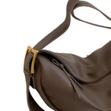 Maxbell Girls Dumpling Bun Shopping Bag Underarm Bags Purse Beach PU Shoulder Bag Brown