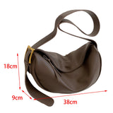 Maxbell Girls Dumpling Bun Shopping Bag Underarm Bags Purse Beach PU Shoulder Bag Brown