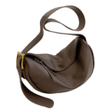 Maxbell Girls Dumpling Bun Shopping Bag Underarm Bags Purse Beach PU Shoulder Bag Brown