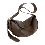 Maxbell Girls Dumpling Bun Shopping Bag Underarm Bags Purse Beach PU Shoulder Bag Brown