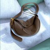 Maxbell Girls Dumpling Bun Shopping Bag Underarm Bags Purse Beach PU Shoulder Bag Brown