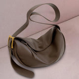 Maxbell Girls Dumpling Bun Shopping Bag Underarm Bags Purse Beach PU Shoulder Bag Brown