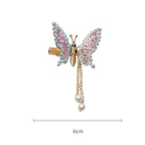 Maxbell Butterfly Hair Clips Bangs Clip Headpiece for Women Girls Wedding Jewelry violet