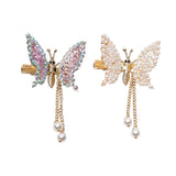 Maxbell Butterfly Hair Clips Bangs Clip Headpiece for Women Girls Wedding Jewelry violet