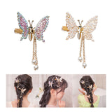 Maxbell Butterfly Hair Clips Bangs Clip Headpiece for Women Girls Wedding Jewelry violet