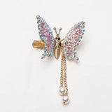 Maxbell Butterfly Hair Clips Bangs Clip Headpiece for Women Girls Wedding Jewelry violet