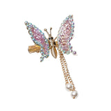 Maxbell Butterfly Hair Clips Bangs Clip Headpiece for Women Girls Wedding Jewelry violet