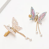 Maxbell Butterfly Hair Clips Bangs Clip Headpiece for Women Girls Wedding Jewelry violet