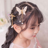 Maxbell Butterfly Hair Clips Bangs Clip Headpiece for Women Girls Wedding Jewelry violet