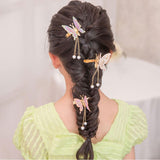 Maxbell Butterfly Hair Clips Bangs Clip Headpiece for Women Girls Wedding Jewelry violet