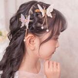 Maxbell Butterfly Hair Clips Bangs Clip Headpiece for Women Girls Wedding Jewelry violet