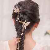 Maxbell Butterfly Hair Clips Bangs Clip Headpiece for Women Girls Wedding Jewelry violet