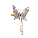 Maxbell Butterfly Hair Clips Bangs Clip Headpiece for Women Girls Wedding Jewelry violet