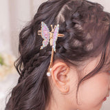 Maxbell Butterfly Hair Clips Bangs Clip Headpiece for Women Girls Wedding Jewelry violet