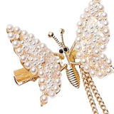 Maxbell Butterfly Hair Clips Bangs Clip Headpiece for Women Girls Wedding Jewelry Aureate