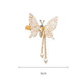 Maxbell Butterfly Hair Clips Bangs Clip Headpiece for Women Girls Wedding Jewelry Aureate