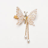 Maxbell Butterfly Hair Clips Bangs Clip Headpiece for Women Girls Wedding Jewelry Aureate