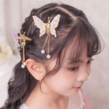 Maxbell Butterfly Hair Clips Bangs Clip Headpiece for Women Girls Wedding Jewelry Aureate