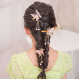 Maxbell Butterfly Hair Clips Bangs Clip Headpiece for Women Girls Wedding Jewelry Aureate