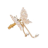 Maxbell Butterfly Hair Clips Bangs Clip Headpiece for Women Girls Wedding Jewelry Aureate