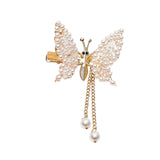 Maxbell Butterfly Hair Clips Bangs Clip Headpiece for Women Girls Wedding Jewelry Aureate