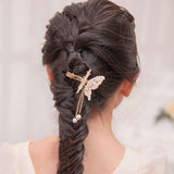 Maxbell Butterfly Hair Clips Bangs Clip Headpiece for Women Girls Wedding Jewelry Aureate