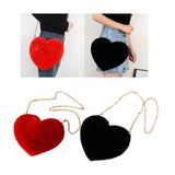 Maxbell Stylish Women Heart Shoulder Bag Casual Cartoon for Travel Outdoor Date Red