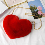 Maxbell Stylish Women Heart Shoulder Bag Casual Cartoon for Travel Outdoor Date Red