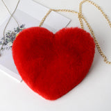 Maxbell Stylish Women Heart Shoulder Bag Casual Cartoon for Travel Outdoor Date Red