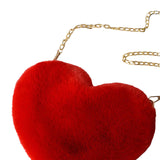 Maxbell Stylish Women Heart Shoulder Bag Casual Cartoon for Travel Outdoor Date Red