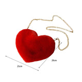 Maxbell Stylish Women Heart Shoulder Bag Casual Cartoon for Travel Outdoor Date Red