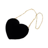 Maxbell Stylish Women Heart Shoulder Bag Casual Cartoon for Travel Outdoor Date Black