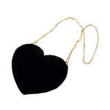 Maxbell Stylish Women Heart Shoulder Bag Casual Cartoon for Travel Outdoor Date Black