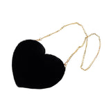 Maxbell Stylish Women Heart Shoulder Bag Casual Cartoon for Travel Outdoor Date Black
