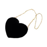 Maxbell Stylish Women Heart Shoulder Bag Casual Cartoon for Travel Outdoor Date Black