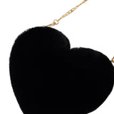 Maxbell Stylish Women Heart Shoulder Bag Casual Cartoon for Travel Outdoor Date Black
