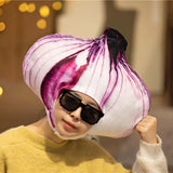 Maxbell Onion Hat Dress Soft Food Headdress Novelty for Birthday Cosplay Party