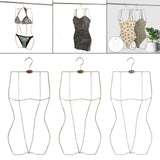 Maxbell Body Shape Bikini Swimsuit Hanger Dress Lingerie Wardrobe Organizer Rack Rose Aureate