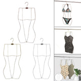 Maxbell Body Shape Bikini Swimsuit Hanger Dress Lingerie Wardrobe Organizer Rack Rose Aureate