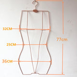 Maxbell Body Shape Bikini Swimsuit Hanger Dress Lingerie Wardrobe Organizer Rack Rose Aureate