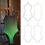 Maxbell Swimsuit Hanger Robes Outfits Dress Beachwear Rack for Laundry Closet Black