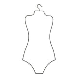 Maxbell Swimsuit Hanger Robes Outfits Dress Beachwear Rack for Laundry Closet Black
