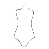 Maxbell Swimsuit Hanger Robes Outfits Dress Beachwear Rack for Laundry Closet Black