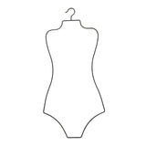 Maxbell Swimsuit Hanger Robes Outfits Dress Beachwear Rack for Laundry Closet Black