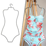 Maxbell Swimsuit Hanger Robes Outfits Dress Beachwear Rack for Laundry Closet Black
